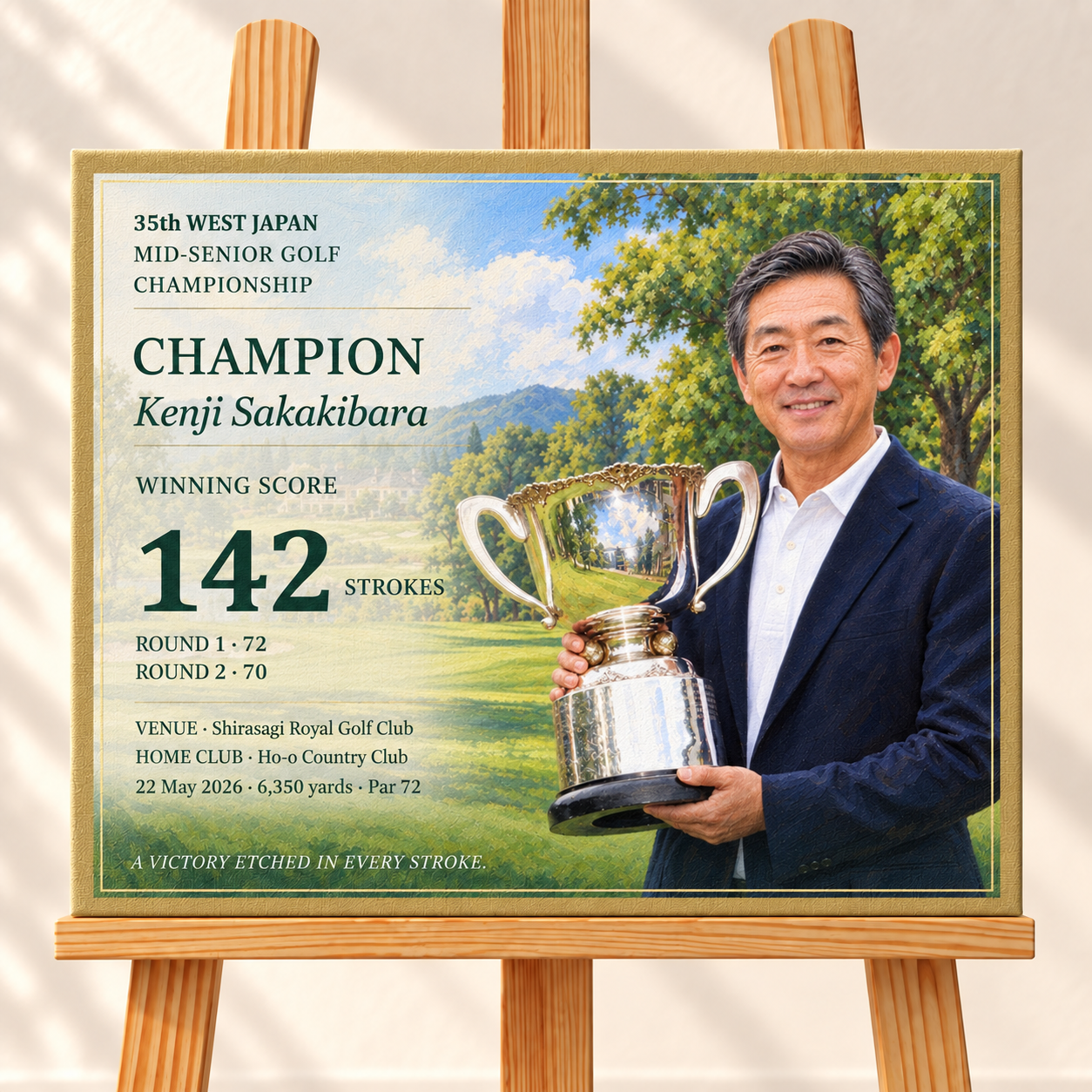 優勝記念アートの仕上がり