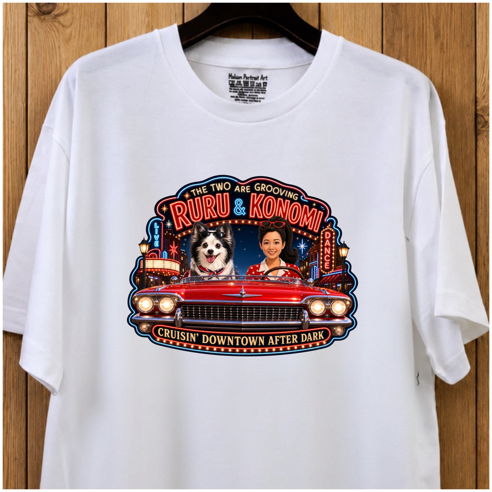 クラシックカーペアTシャツ