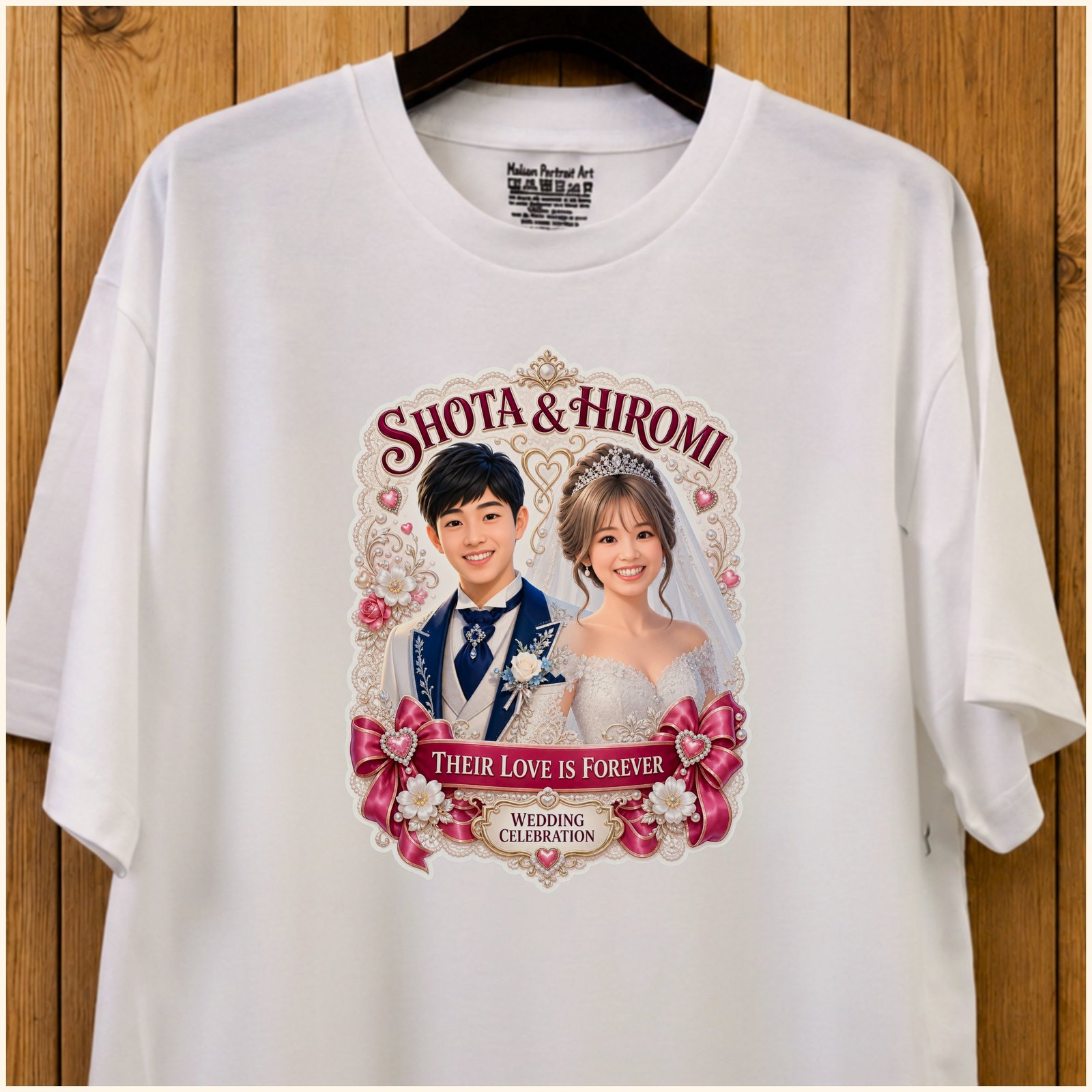 ウェディングペアTシャツ